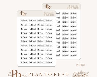 Re-Read Stickers | Planner Sticker | Bujo Stickers