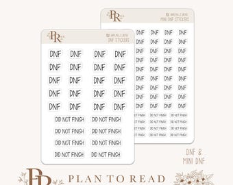 DNF Stickers | Planner Sticker | Bujo Stickers