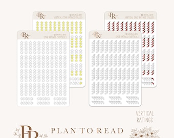 Vertical Star/Spice Ratings | Planner Stickers | Bujo Stickers