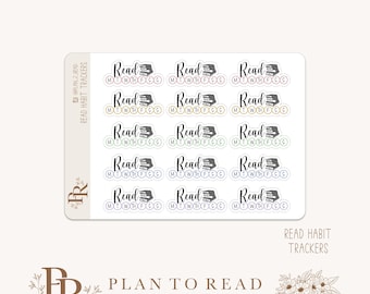 Read Books Habit Tracker Stickers | Planner Stickers | Bujo Sticker