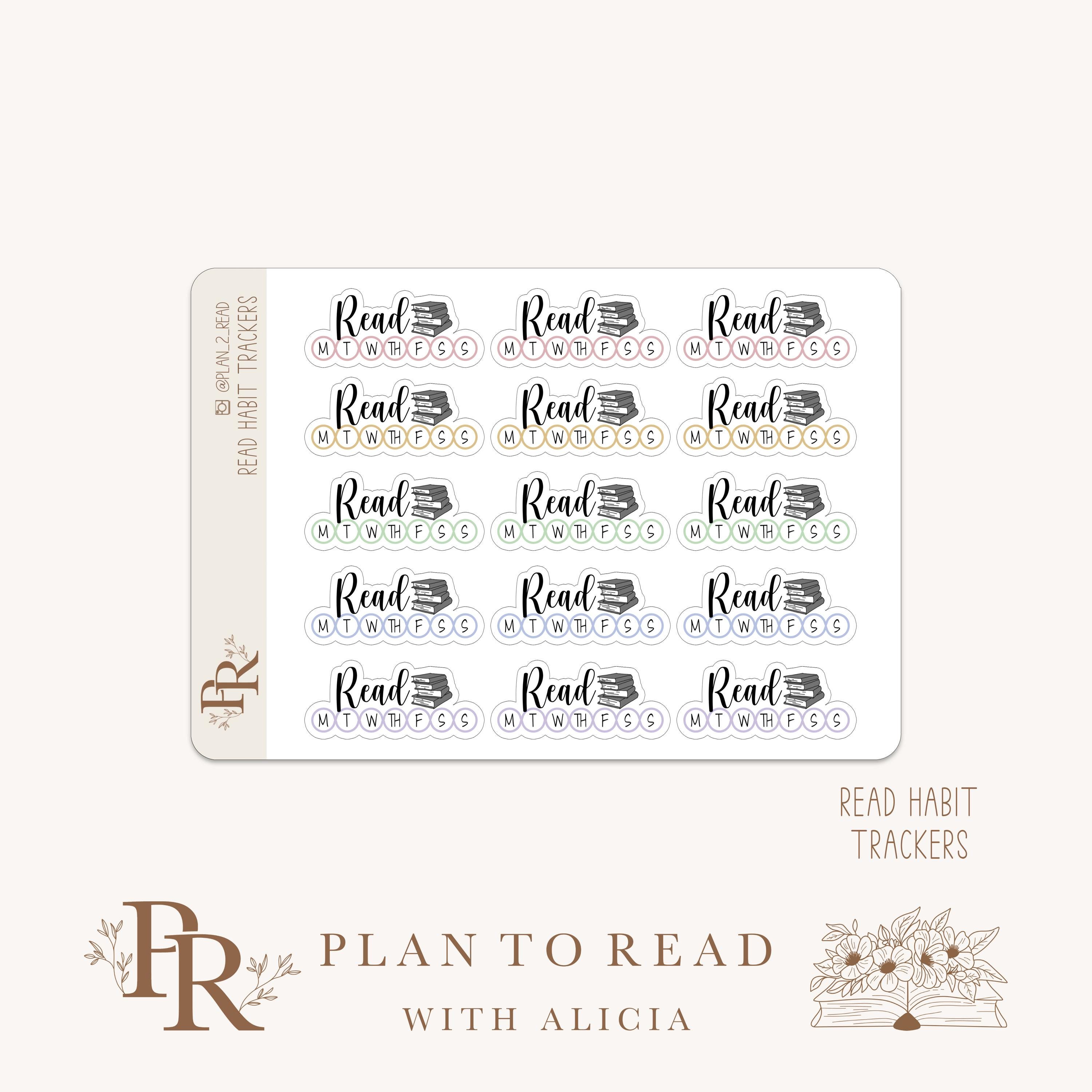 Read Books Habit Tracker Stickers | Planner Stickers | Bujo Sticker - Etsy