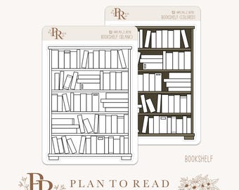 Bookshelf Stickers | Planner Sticker | Bujo Stickers