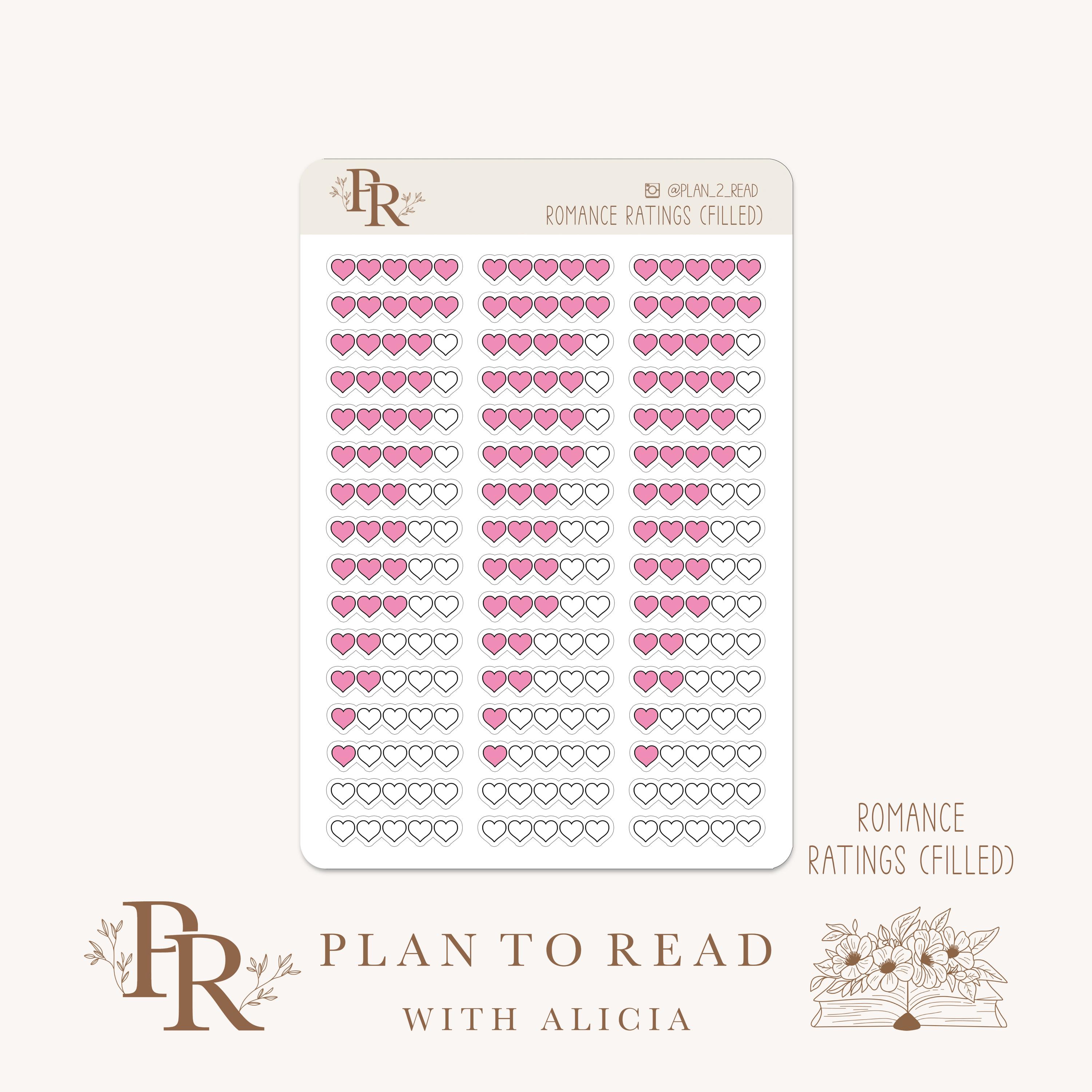 Stickers Romeotics Romance Rating Stickers | Planner Stickers | Bujo Stickers - Etsy