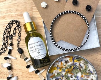 Witchy Woman Gift Box, Halloween Gift, Samhain Gift, Fall Bath and Body Gift, Care Package, Friendship Gift, Herbal Gift Box, WitchCore Gift