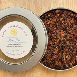 Rosehip Herbal Tea, Organic Looseleaf Tea Tin, Rosehip Infusion, Rosehip Decoction