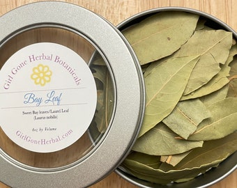 Bay Leaf Herbs, Organic Whole Bay Laurel for Cooking, Herbs, Herbal Tea, Loose Bay Leaves, Bay Leaves for Spells, Witch Herbs