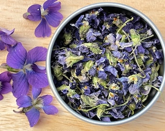 Violet Flowers Dried Herbs for Tea, Jelly, Honey, Cake Making, Soap, DIY Crafts, Skincare, Ritual