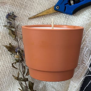 Terracotta Flower Pot Candle, Scented Soy Candle, 100% All Natural Soy Candles, Floral Garden Clay Pot Candle Gift, Housewarming Gift