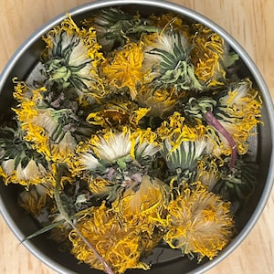 Dandelion Flower Herbal Tea, Organic Homegrown Dandelions, Dandelion Herb, Dandelion Infusion, Organic Loose Tea, Tea Tin