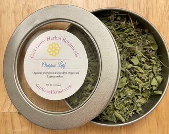 Oregano Herbal Tea, Oregano Infusion, Oregano Decoction, Organic Loose Leaf Tea, Tea Tins