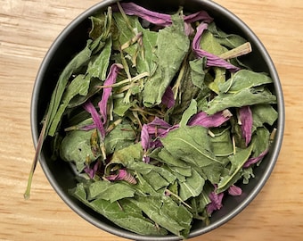Echinacea Herbal Tea Homegrown, Echinacea Infusion, Echinacea Decoction, Purple Echinacea Coneflower Leaf/Flower/Seed Arial Part, Dried Herb