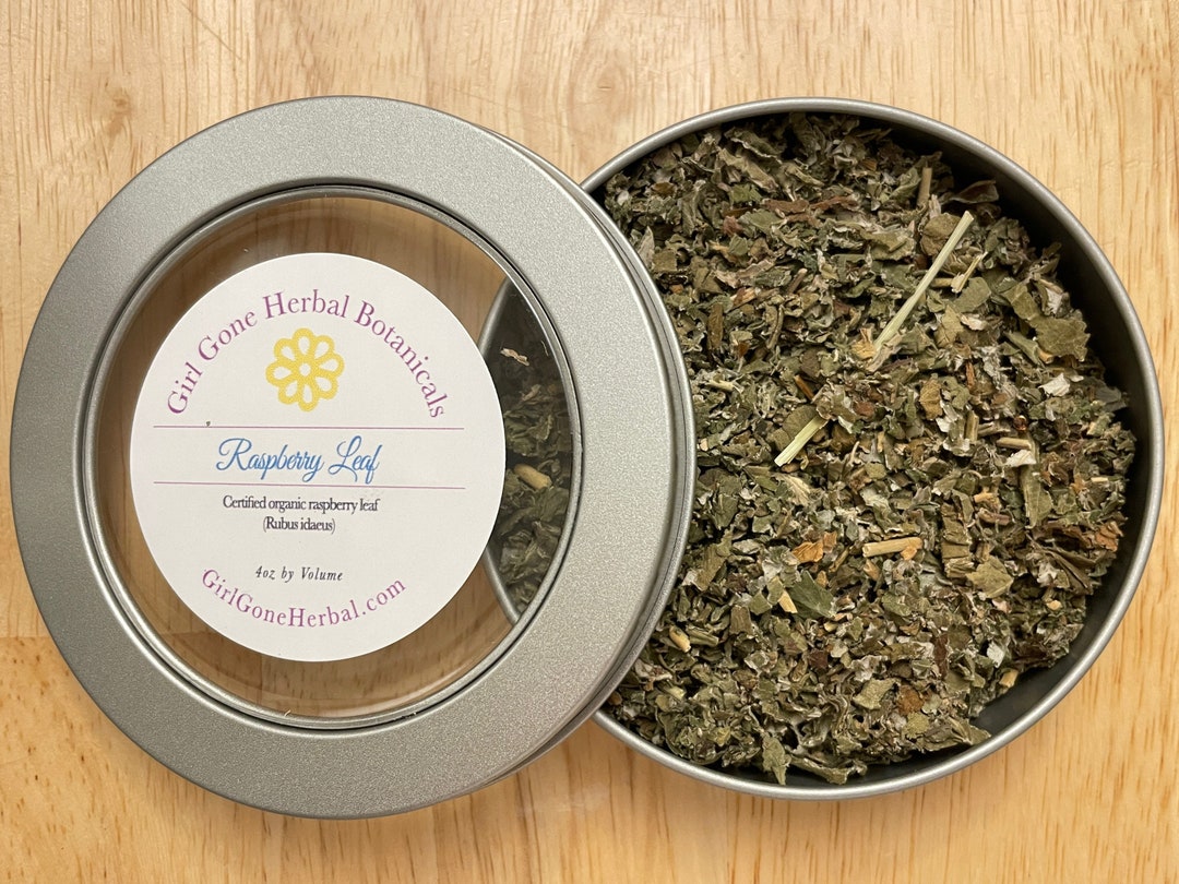 Loose Raspberry Leaf Tea Raspberry Leaf Herbal Tea, Raspberry Leaf Infusion, Loose Leaf Tea Tin ...