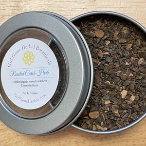 Roasted Carob Herbal Tea, Roasted Carob Infusion, Roasted Carob Decoction, Organic Loose Leaf Tea