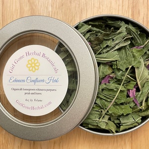 Echinacea Herbal Tea, Organic Echinacea, Dried Coneflower Echinacea, Echinacea Infusion, Echinacea Decoction, Loose Tea Tin Gift, Dried Herb