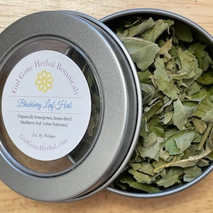 Blackberry Leaf Herbal Tea, Blackberry Leaf Loose Leaf Tea, Organic Tea, Tea Tin