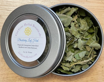 Blackberry Leaf Herbal Tea, Blackberry Leaf Loose Leaf Tea, Organic Tea, Tea Tin