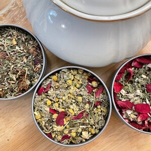 Organic Herbal Tea Tins, Handmade Loose Herbal Tea, Caffeine Free Tea, Herbal Infusions, Herbal Tisanes, Tea Samples, Girl Gone Herbal Tea image 10