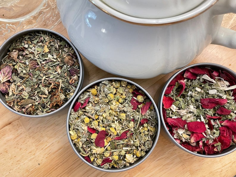 Organic Herbal Tea Tins, Handmade Loose Herbal Tea, Caffeine Free Tea, Herbal Infusions, Herbal Tisanes, Tea Samples, Girl Gone Herbal Tea image 10