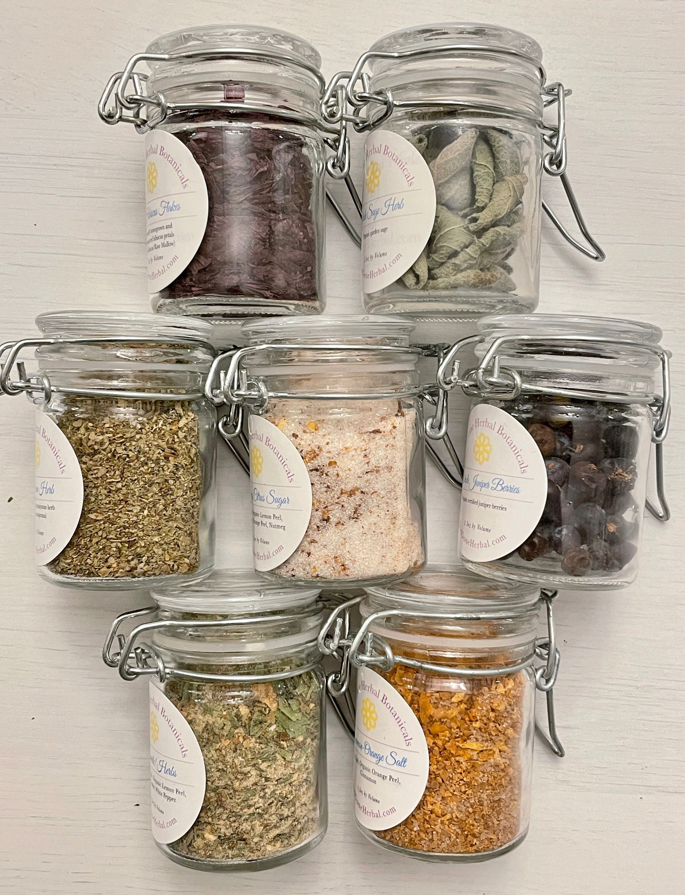 Gourmet Cooking Herbs & Spices, Organic Culinary Herbs, Premium Kitchen Herbs for Grilling/Cooking/Roasting, Haute Cuisine, Spice Jars