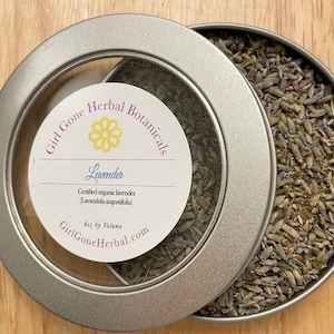 Lavender Herbal Tea, Organic Lavender, Dried Lavender, Loose Tea, Gift Tea Tin, Flower Tea, Dried Herbs, Lavender Infusion, Lavandula Herb