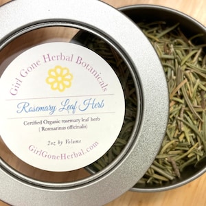 Rosemary Herbal Tea, Organic Rosemary Herb, Dried Rosemary, Kitchen Herb, Rosemary Infusion, Rosemary Decoction, Rosemary Loose Tea, Tea Tin