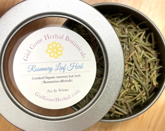 Rosemary Herbal Tea, Organic Rosemary Herb, Dried Rosemary, Kitchen Herb, Rosemary Infusion, Rosemary Decoction, Rosemary Loose Tea, Tea Tin