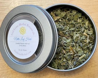 Nettle Leaf Herbal Tea, Nettle Leaf Infusion, Looseleaf Tea Tin, Organic Gourmet Tea
