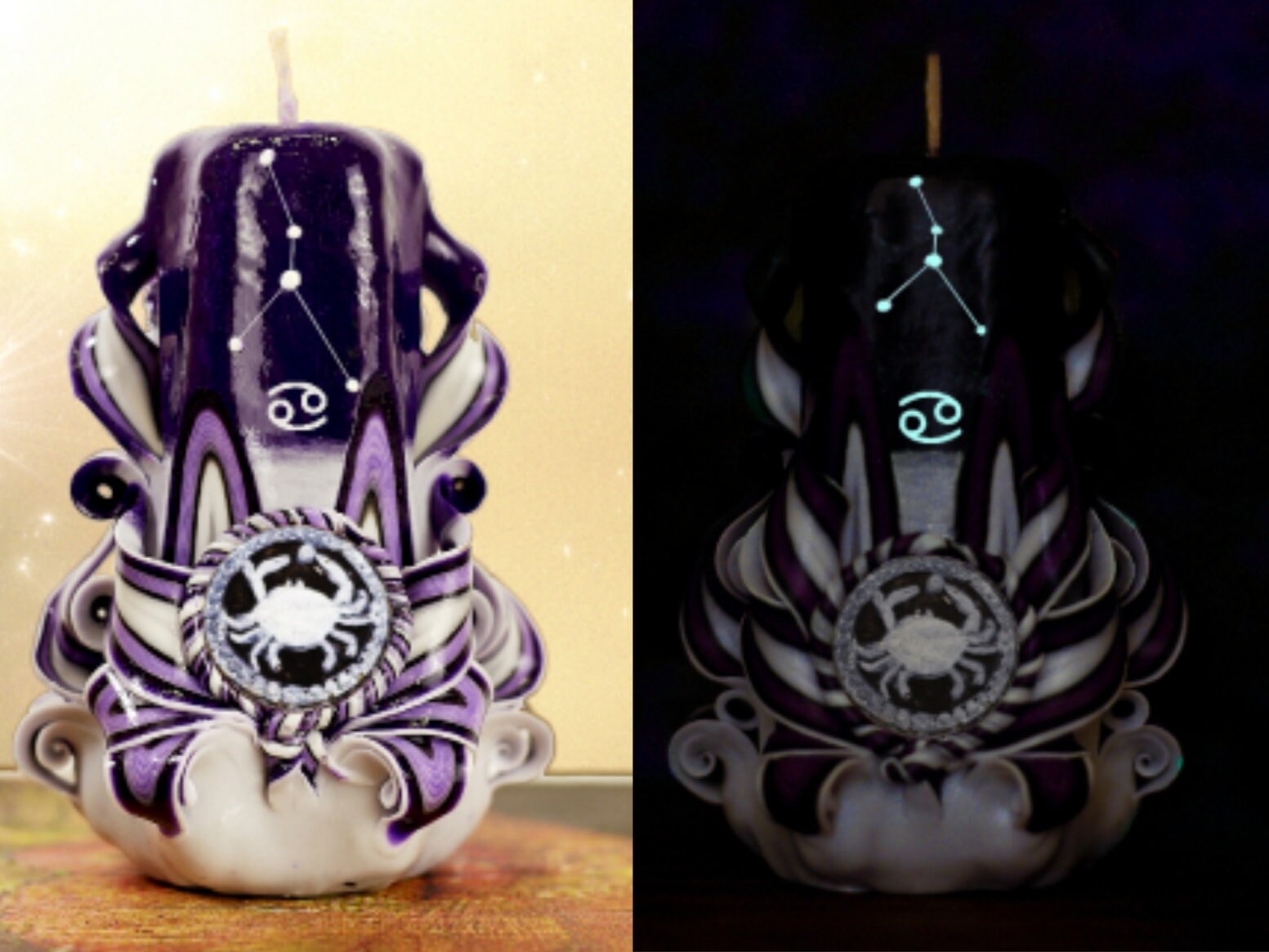 Cancer Zodiac Candle Cancer Zodiac Constellation Etsy