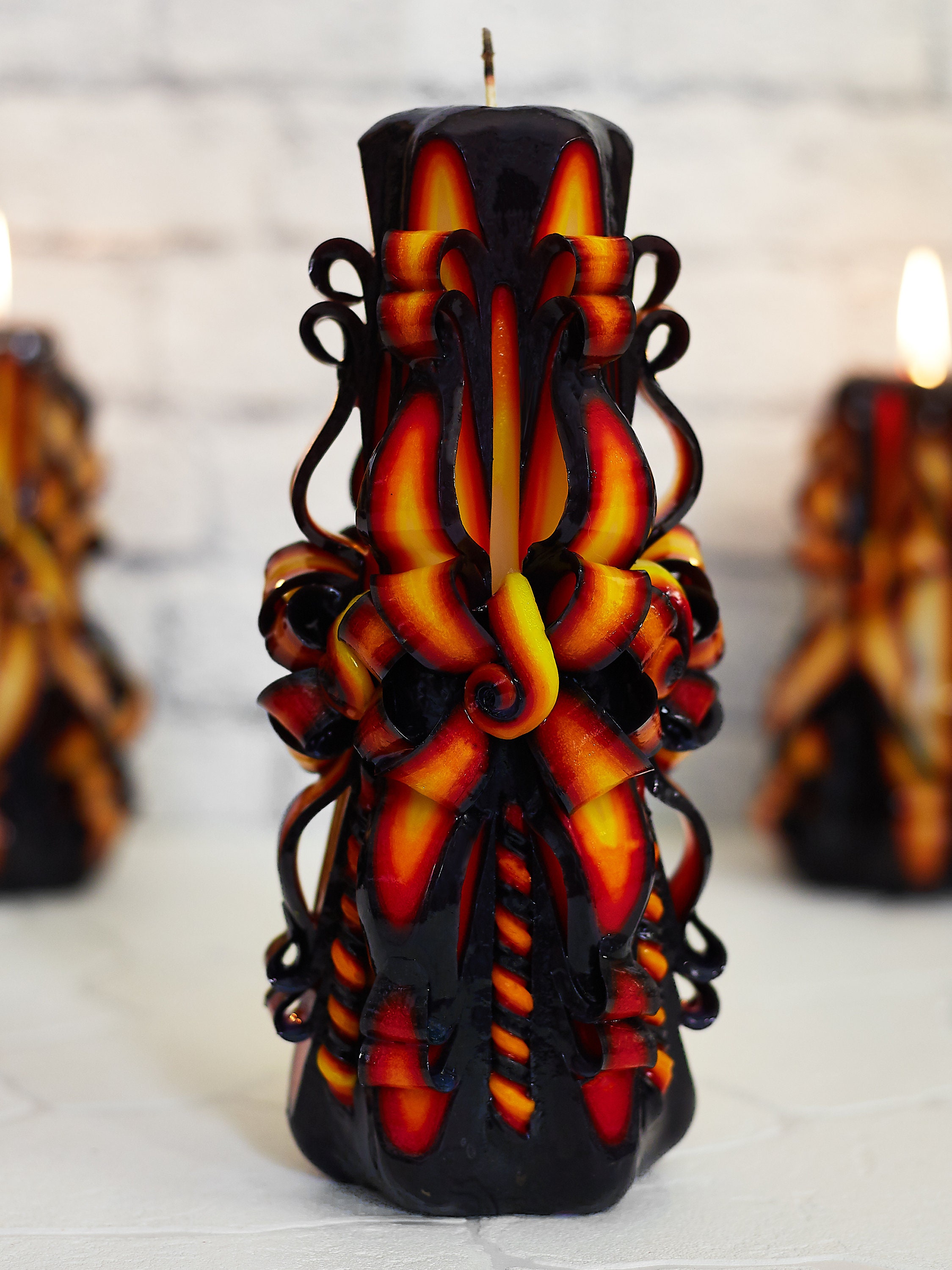 Gothic Unity Carved Candles for Wedding Ceremony Fire and Etsy