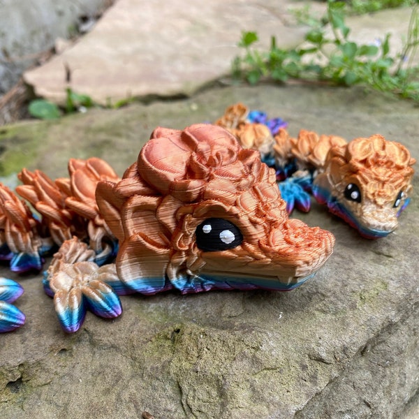 Baby Orchid Dragon (Made to Order) articulated dragon fidget sensory