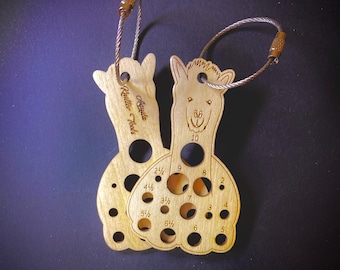Needle gauge as keychain "Lama" - personalizable