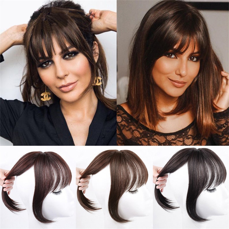 10'' Hair Extesion With Bangs Extensions Clip on Etsy
