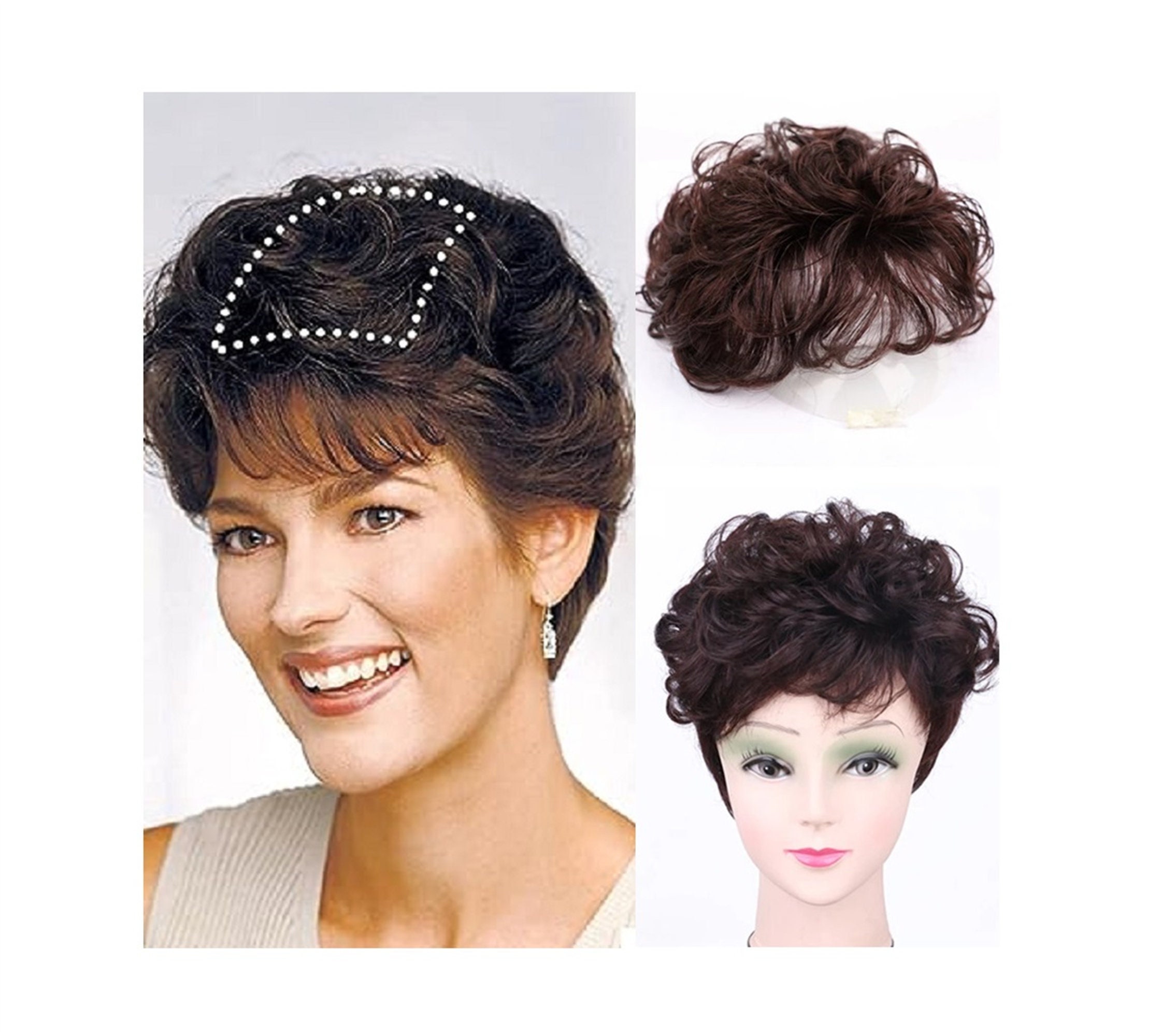 Short Hair Topper Etsy