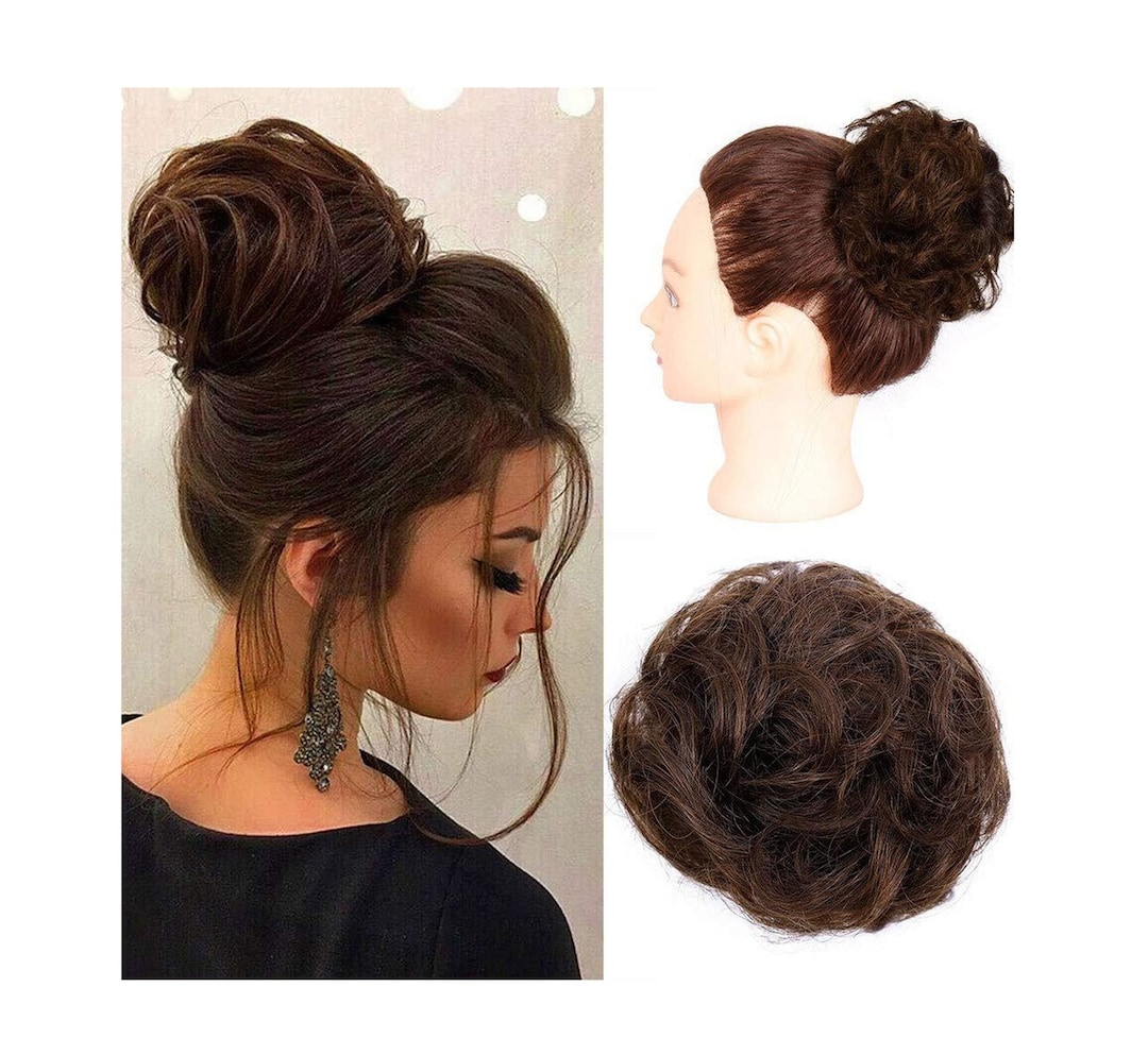 Mini Real Hair Buns Bridal Hair Extensions Natural Hair Etsy Australia