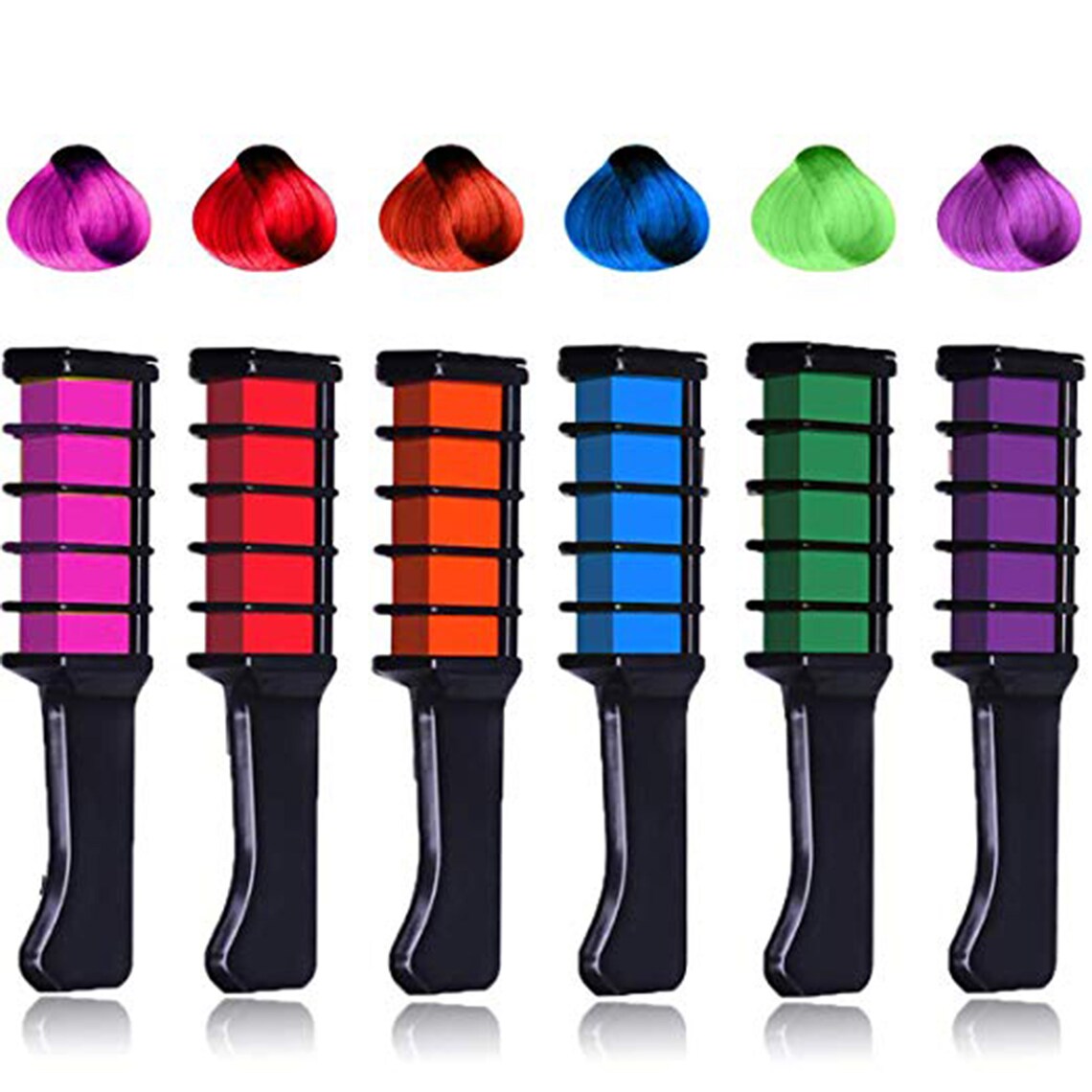 New Hair Chalk Comb Temporary Bright Hair Color Dye for Girls Etsy