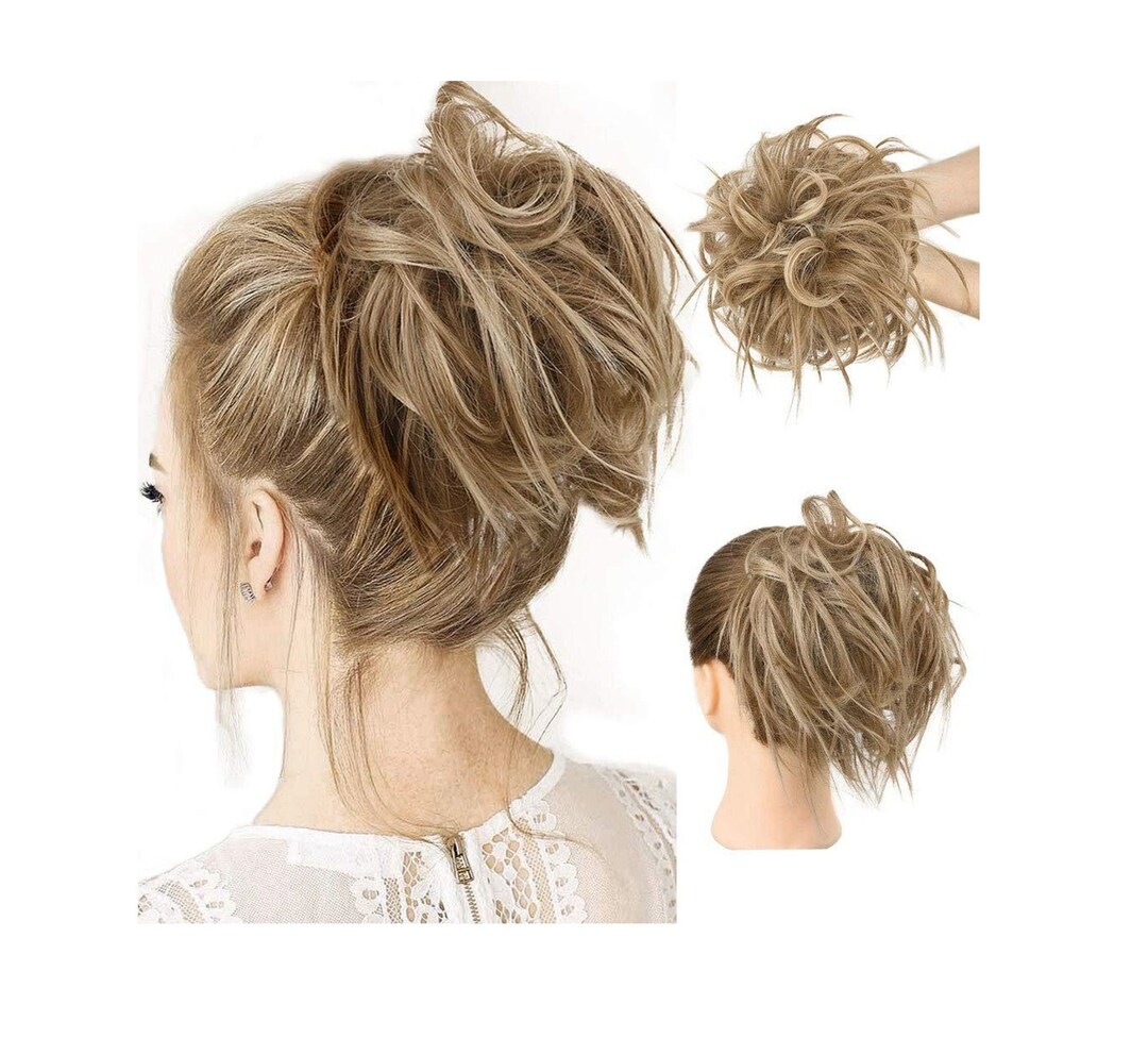 Messy Curly Hair Bun Fake Hair Buns Fluffy Hair Extension Etsy