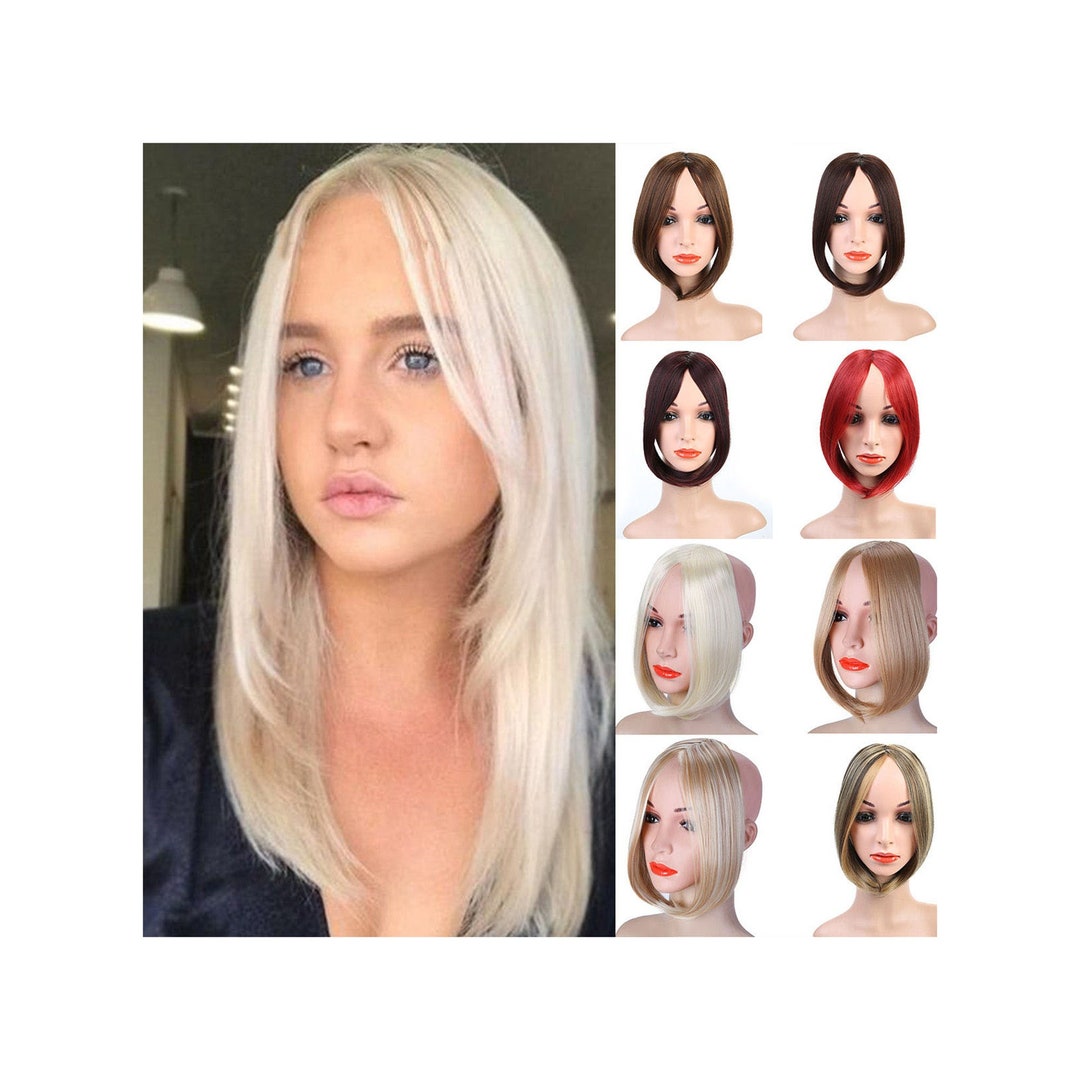 12'' Hair Extension With Bangs, Human Hair Clip in Hair Bangs, Hair