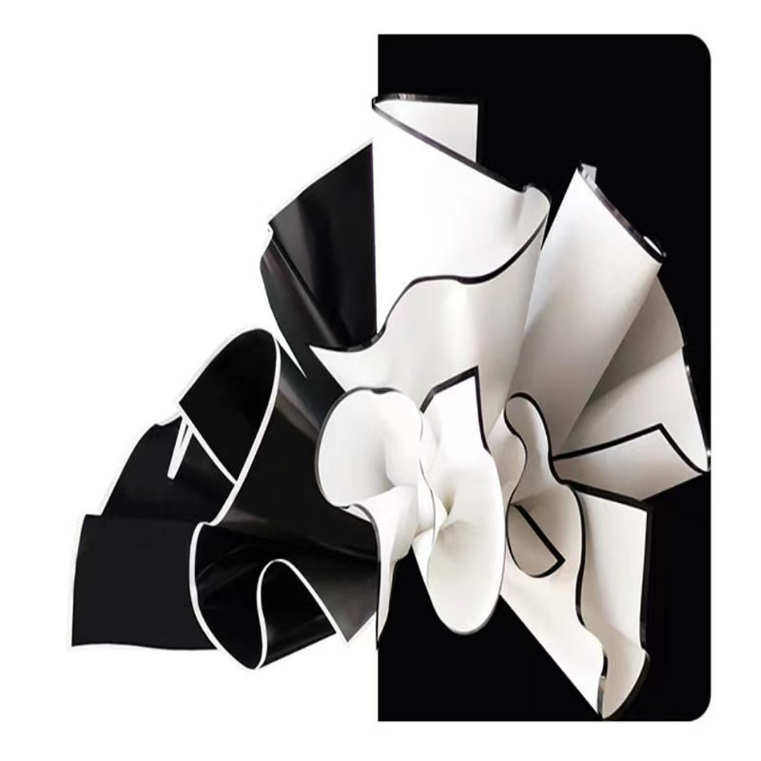 FLOWERS IN BLACK AND WHITE Wrapping Paper by Magic Dreams