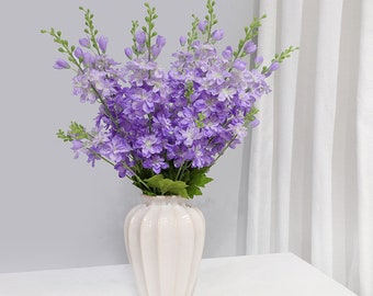 33"  Silk Delphiniums Artificial Faux Flower Home Decor Flower in 6 Colors For Bouquet，Wedding，Party