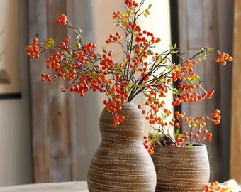 27.6"  Berry Branch  Artificial Faux Plants Home Decor Plant in 2 Colors For Bouquet