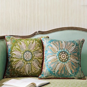 Rose Eye Persian Style Jacquard Weaved Cushion Cover , Cushion Cover For Living room , Decorative , Sofa Cushion Cover