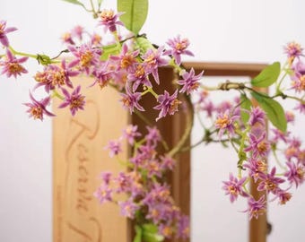 Rami di Lagerstroemia indica di piccole dimensioni (23,2"), fiori artificiali finti per decorazioni domestiche, disponibili in 2 colori, ideali per bouquet, matrimoni e feste.
