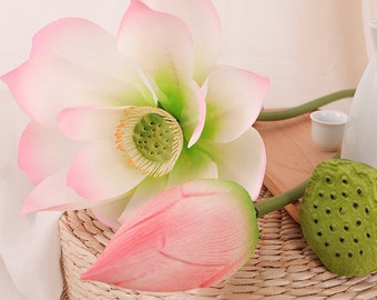 Artificial Real Touch lotus FlowerBuds， Buds ， in 5 Colors For Bouquet，Wedding，Party