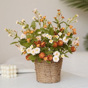 14.6" Silk Rosa Multiflora  Artificial Faux Flower Home Decor Flower in 4 Colors  , For Bouquet