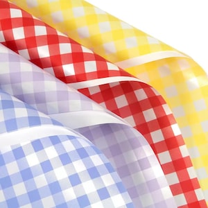 Flower Wrapping Paper , Gifts Packing , Waterproof , Floral Bouquet , Plaid Pattern Wrapping Paper , 24&quot; x 24&quot; ( 60 x 60 cm )