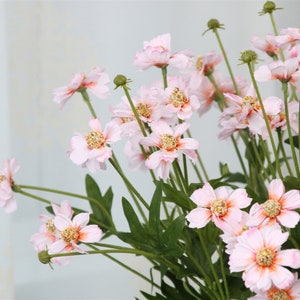20"(Overall Length)Small Wild Daisy Artificial Faux Flower Home Decor Flower in 5 Colors for Bouquet