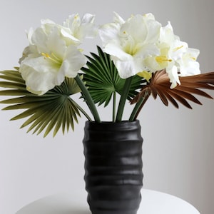 29.5&quot; Huge Silk Amaryllis Artificial Faux Flower  in 4 Colors , For Bouquet ，Home Decor Flower