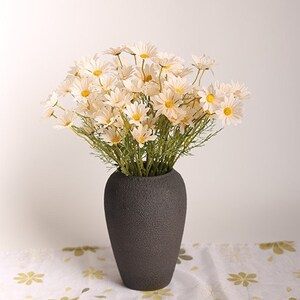 20.9overall Length 5 Stems Silk Daisy Artificial Faux Flower , Home ...