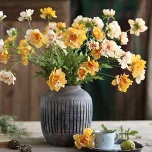 25" Serrated Petal Cosmos Artificial Faux Flower Home Decor Flower in 5 Colors , For Bouquet , Wedding , Party