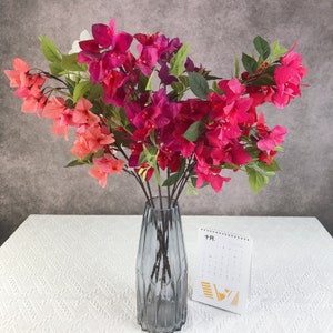 30&quot;(Overall length) Silk Bougainvillea Artificial Faux Flower Home Decor Flower in 6 Colors For Bouquet